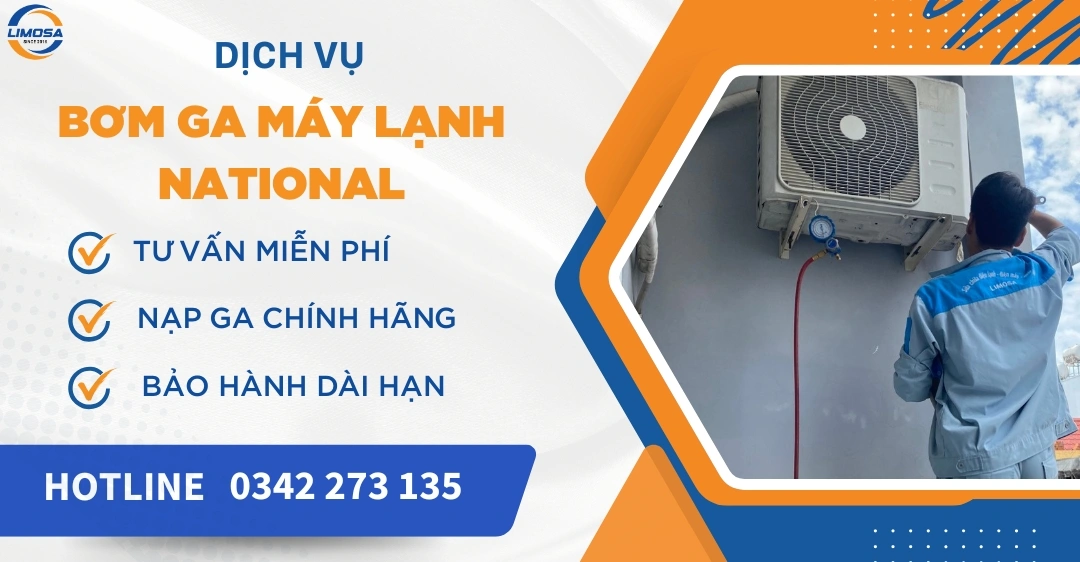 Bơm Ga Máy Lạnh National - Dịch Vụ Uy Tín, Giá Tốt 24/7 Bơm ga máy lạnh National
