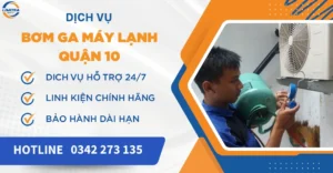 Bơm ga máy lạnh quận 10
