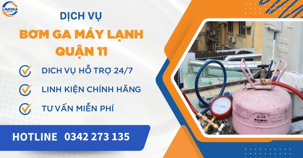Bơm ga máy lạnh quận 11