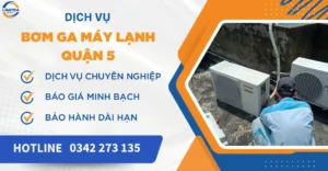 Bơm ga máy lạnh quận 5