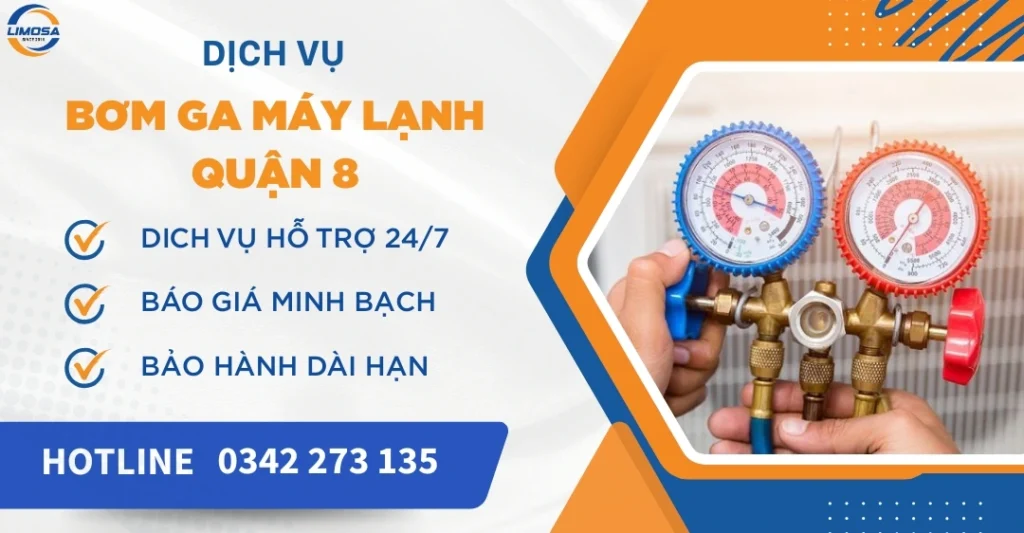 Bơm ga máy lạnh quận 8