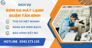 Bơm ga máy lạnh quận Tân Bình