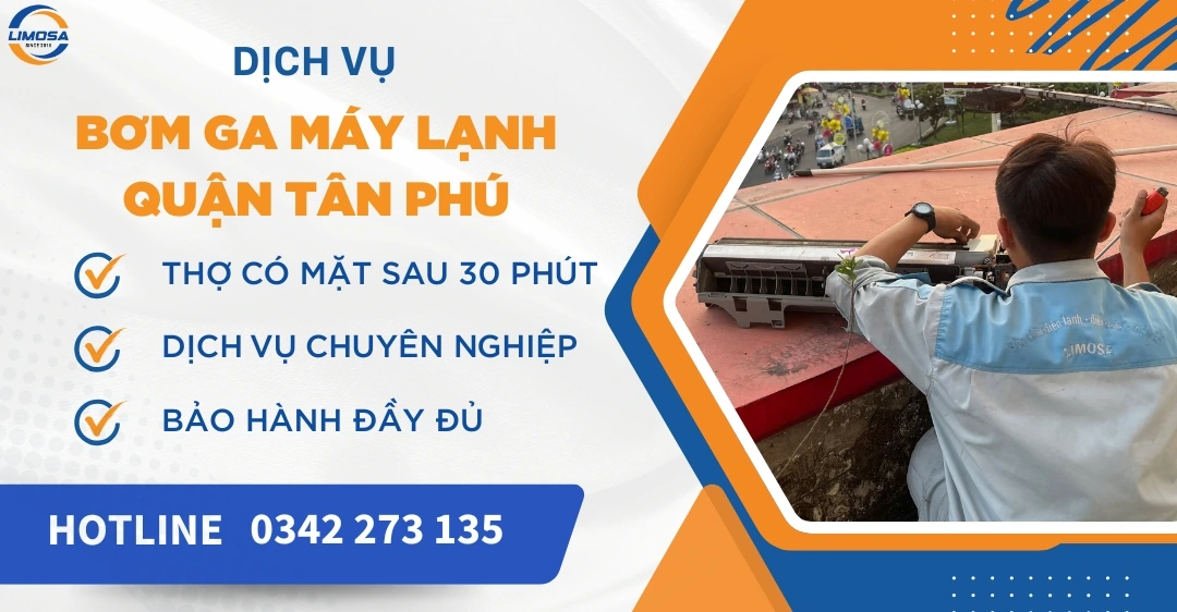 Bơm ga máy lạnh quận Tân Phú uy tín, có mặt sau 30 phút Bơm ga máy lạnh quận Tân Phú