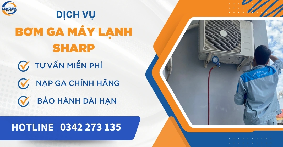 Bơm ga máy lạnh Sharp tại nhà TPHCM, hỗ trợ bơm ga tận nơi Bơm ga máy lạnh Sharp