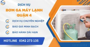 Dịch vụ bơm ga máy lạnh quận 4