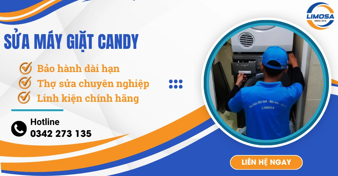 Sửa máy giặt Candy tại nhà: Chuyên nghiệp & Bảo hành uy tín sửa máy giặt Candy