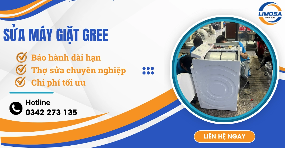 Sửa máy giặt Gree tại nhà: Thợ chuyên nghiệp, giá minh bạch sửa máy giặt Gree
