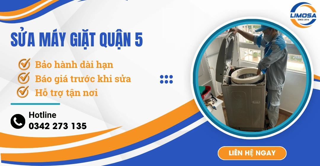 Sửa máy giặt Quận 5: Chẩn đoán đúng lỗi & Khắc phục triệt để Dịch vụ sửa máy giặt quận 5
