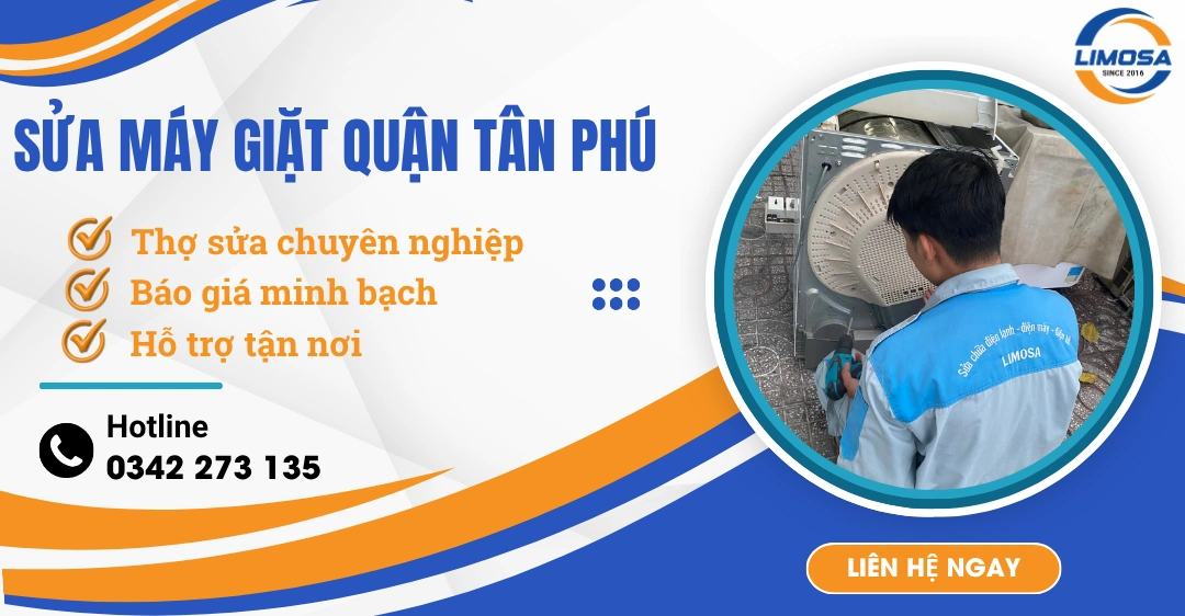Sửa máy giặt Quận Tân Phú: Gọi thợ chuyên nghiệp, tối ưu chi phí Sửa máy giặt quận Tân Phú