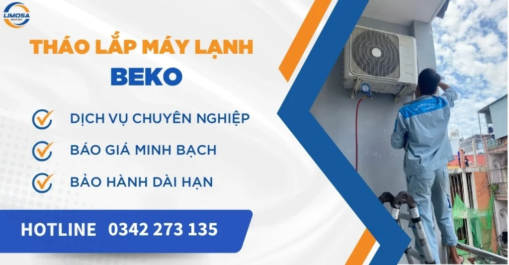 Tháo lắp máy lạnh Beko