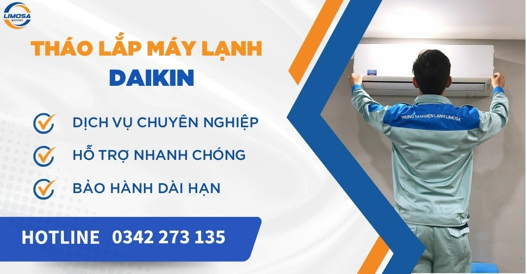 Tháo lắp máy lạnh Daikin uy tín HCM – Dịch vụ chuyên nghiệp Tháo lắp máy lạnh Daikin