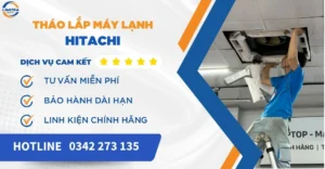 Tháo lắp máy lạnh Hitachi