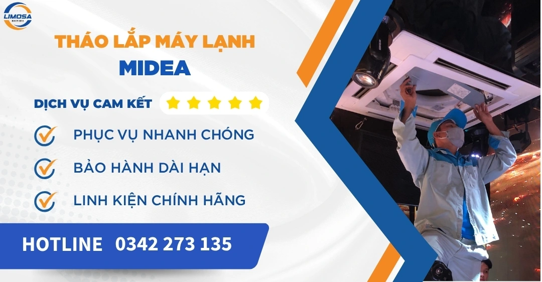 Tháo lắp máy lạnh Midea