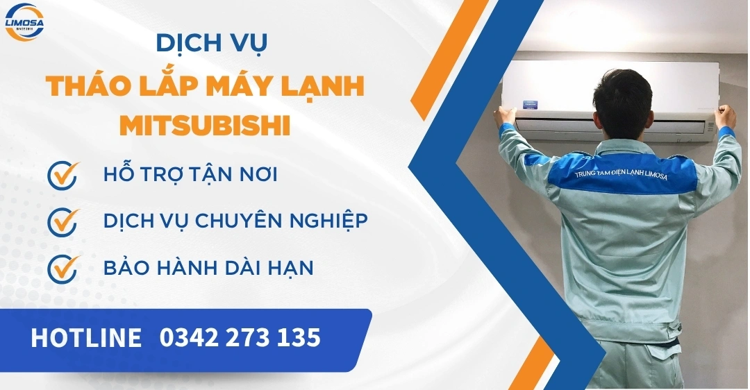Tháo lắp máy lạnh Mitsubishi - Dịch vụ uy tín, thợ giỏi Tháo lắp máy lạnh Mitsubishi