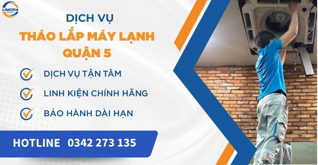 Tháo lắp máy lạnh quận 5 giá rẻ - Đơn vị tháo lắp uy tín HCM Tháo lắp máy lạnh quận 5