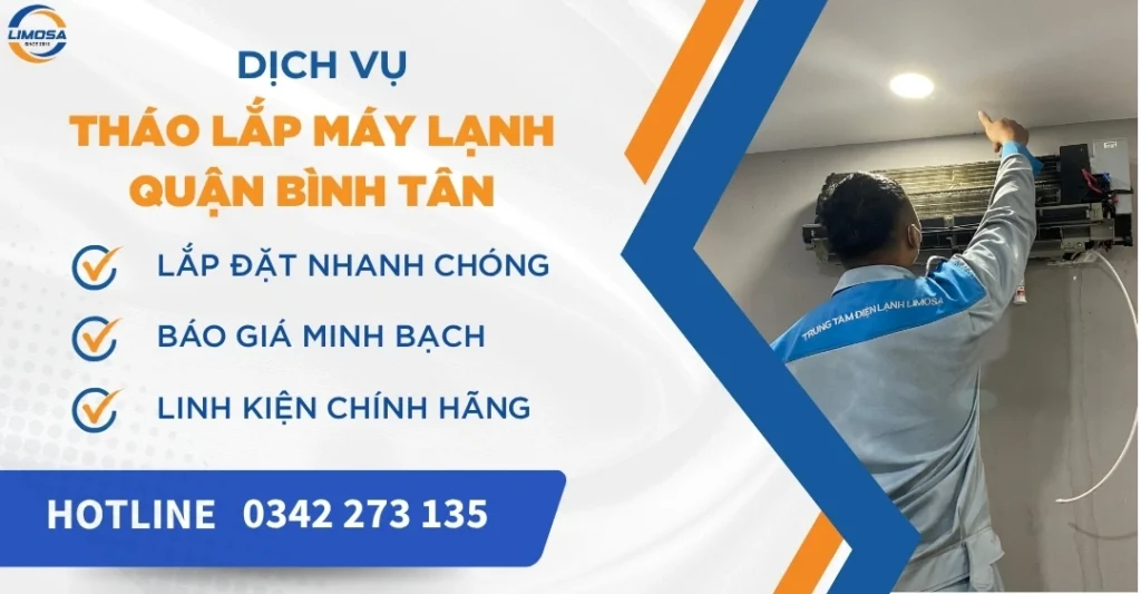 Tháo lắp máy lạnh quận Bình Tân