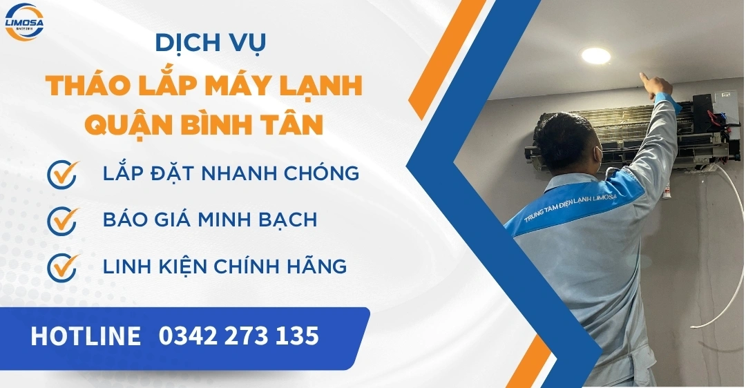 Tháo lắp máy lạnh quận Bình Tân