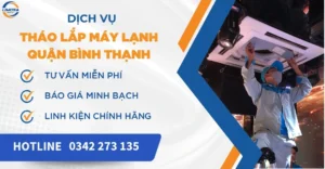 Tháo lắp máy lạnh quận Bình Thạnh
