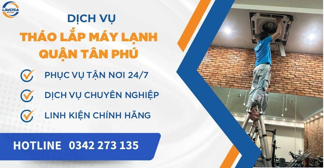 Tháo lắp máy lạnh quận Tân Phú