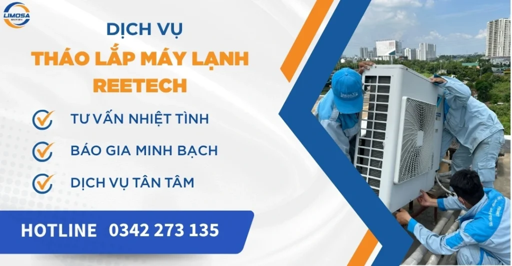 Tháo lắp máy lạnh Reetech