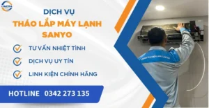 Tháo lắp máy lạnh Sanyo
