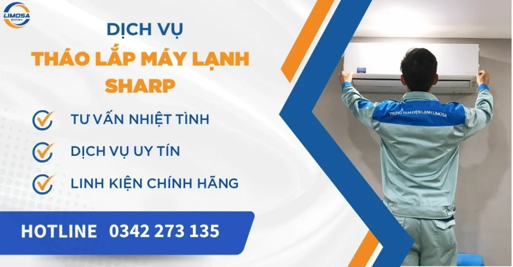 Tháo lắp máy lạnh Sharp