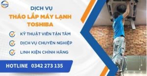 Tháo lắp máy lạnh Toshiba
