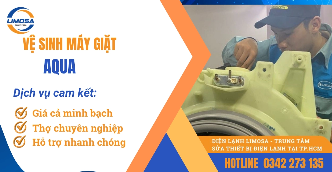 Dịch vụ vệ sinh máy giặt Aqua chuyên sâu tại nhà Dịch vụ vệ sinh máy giặt Aqua