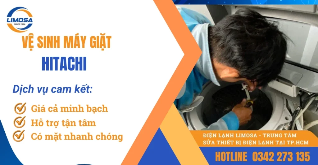 Dịch vụ vệ sinh máy giặt Hitachi