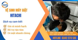 Dịch vụ vệ sinh máy giặt Hitachi