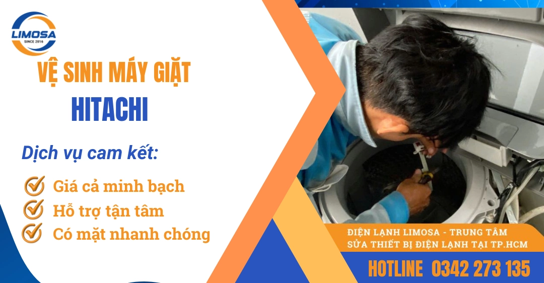 Dịch vụ vệ sinh máy giặt Hitachi chuẩn công nghệ hãng Dịch vụ vệ sinh máy giặt Hitachi