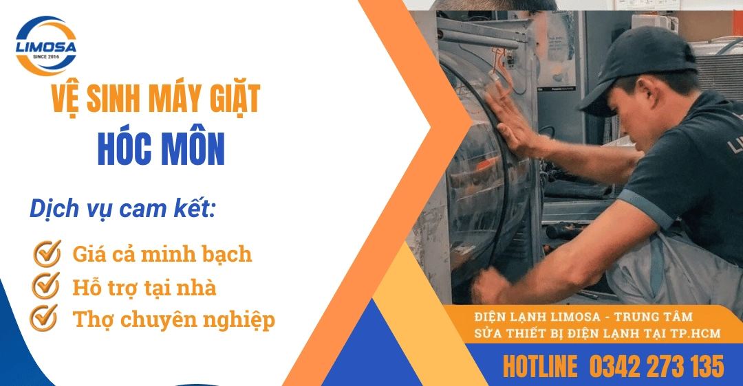Dịch vụ vệ sinh máy giặt Hóc Môn