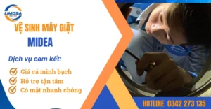 Dịch vụ vệ sinh máy giặt Midea