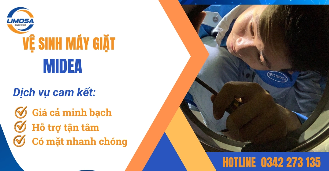 Dịch vụ vệ sinh máy giặt Midea chuyên nghiệp, giá minh bạch Dịch vụ vệ sinh máy giặt Midea