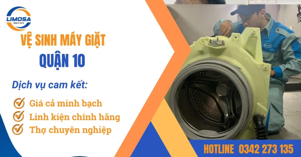 Dịch vụ vệ sinh máy giặt quận 10