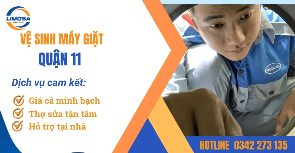Dịch vụ vệ sinh máy giặt quận 11