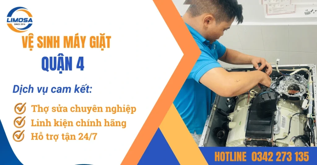 Dịch vụ vệ sinh máy giặt quận 4