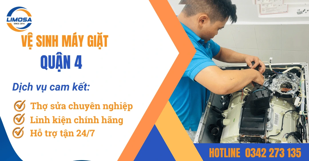 Dịch vụ vệ sinh máy giặt quận 4