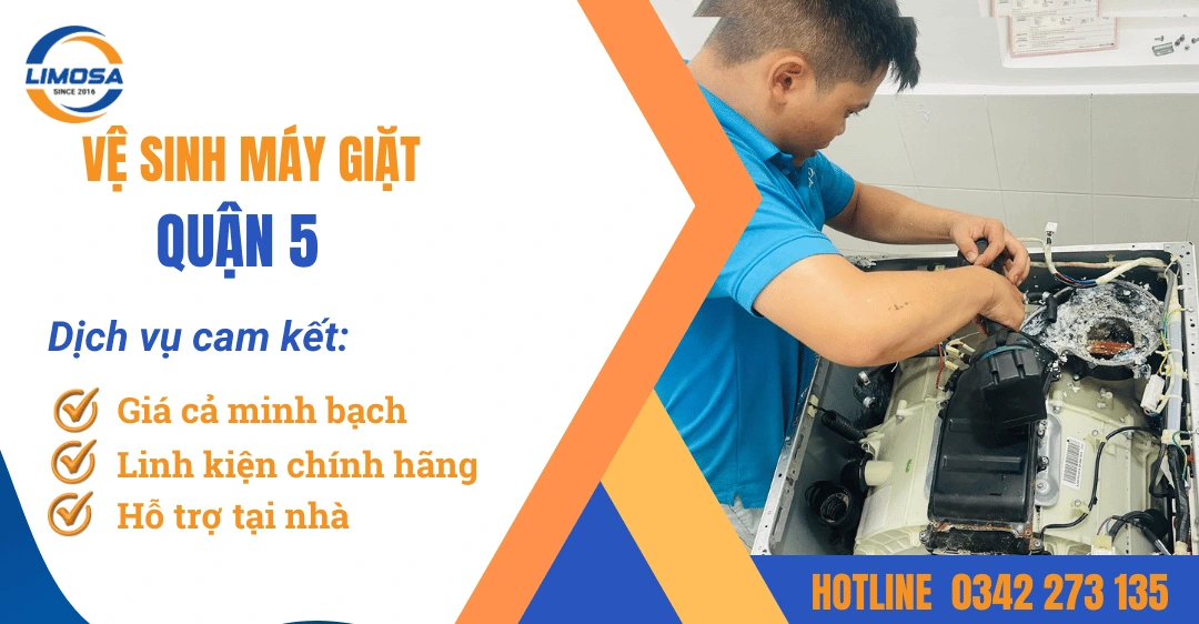 Dịch vụ vệ sinh máy giặt quận 5