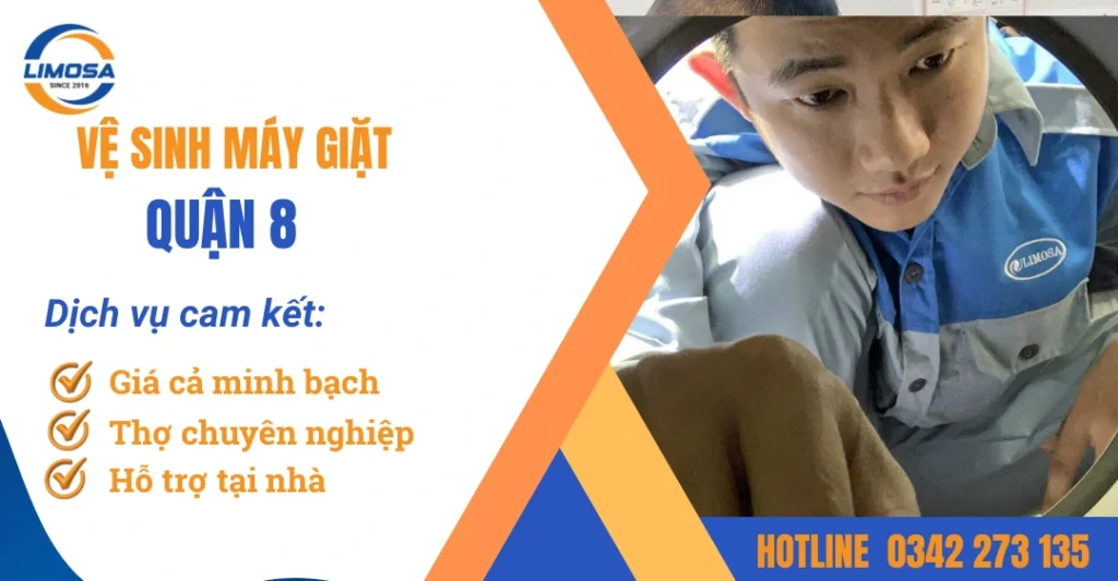 Dịch vụ vệ sinh máy giặt quận 8