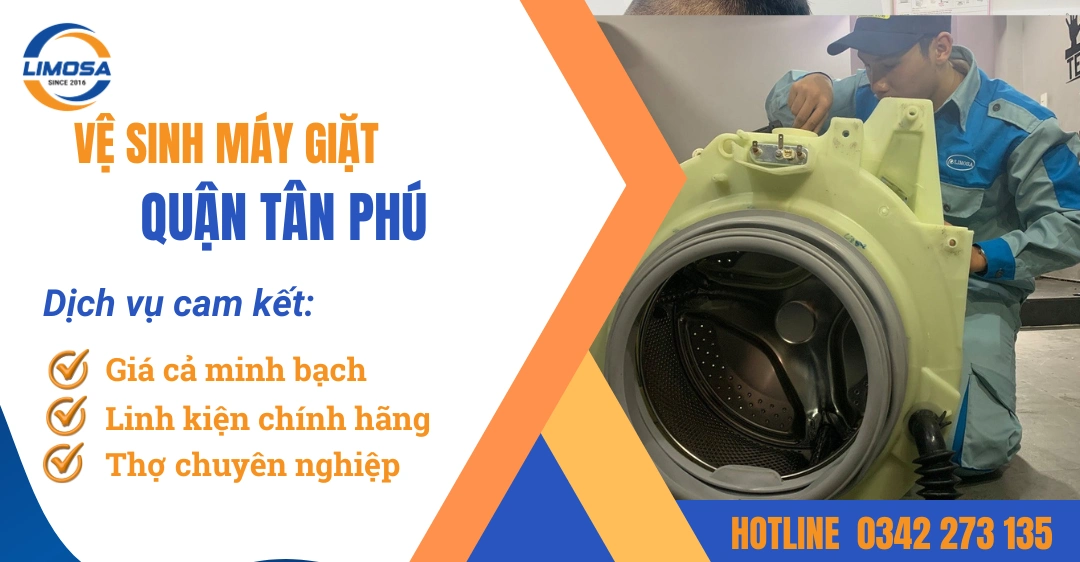 Dịch vụ vệ sinh máy giặt quận Tân Phú