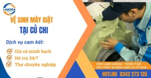 Vệ sinh máy giặt tại Củ Chi