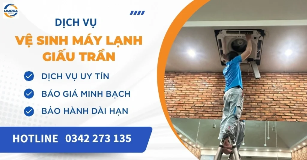 Vệ sinh máy lạnh giấu trần