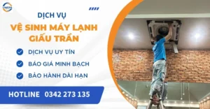 Vệ sinh máy lạnh giấu trần