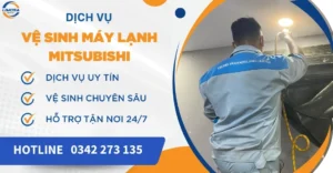 Vệ sinh máy lạnh Mitsubishi