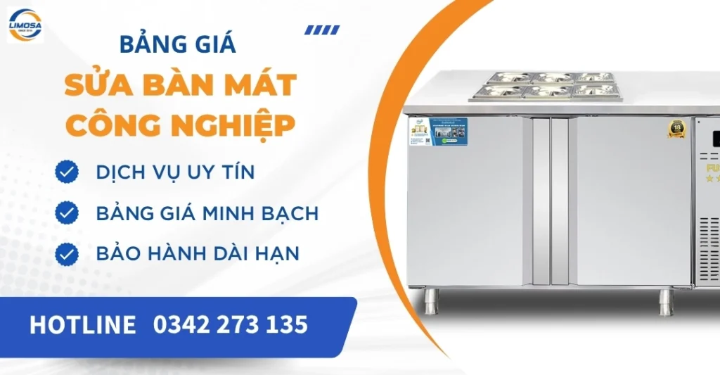 Bảng giá sửa bàn mát công nghiệp