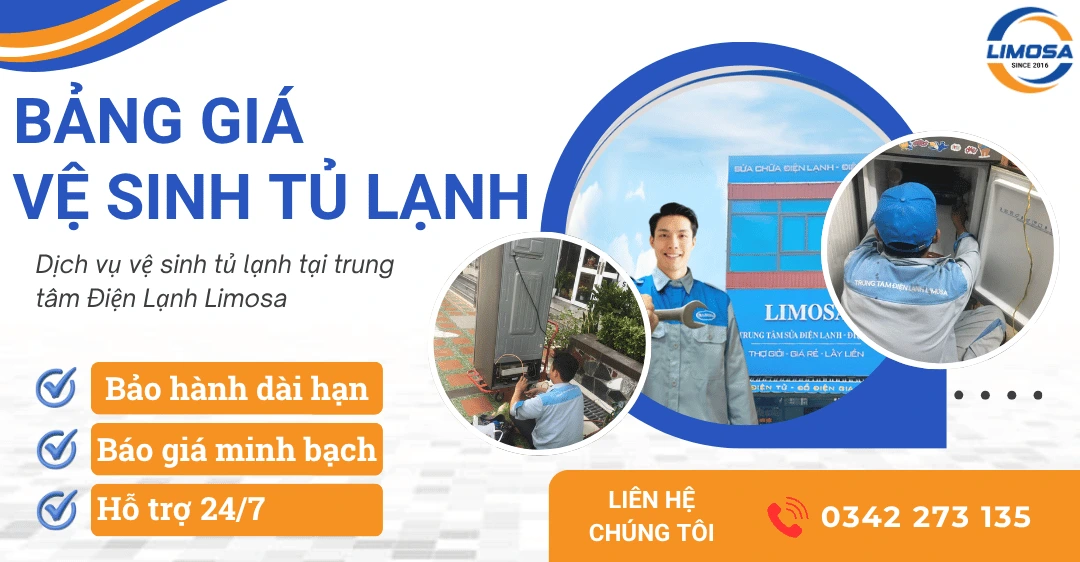 Bảng giá vệ sinh tủ lạnh tại nhà TPHCM mới nhất 2025 Bảng giá vệ sinh tủ lạnh