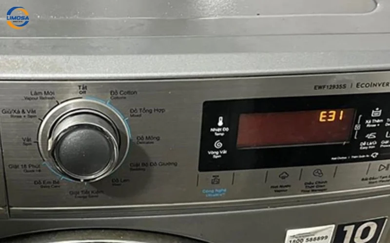 Các dấu hiệu nhận biết khi máy giặt báo lỗi E31
