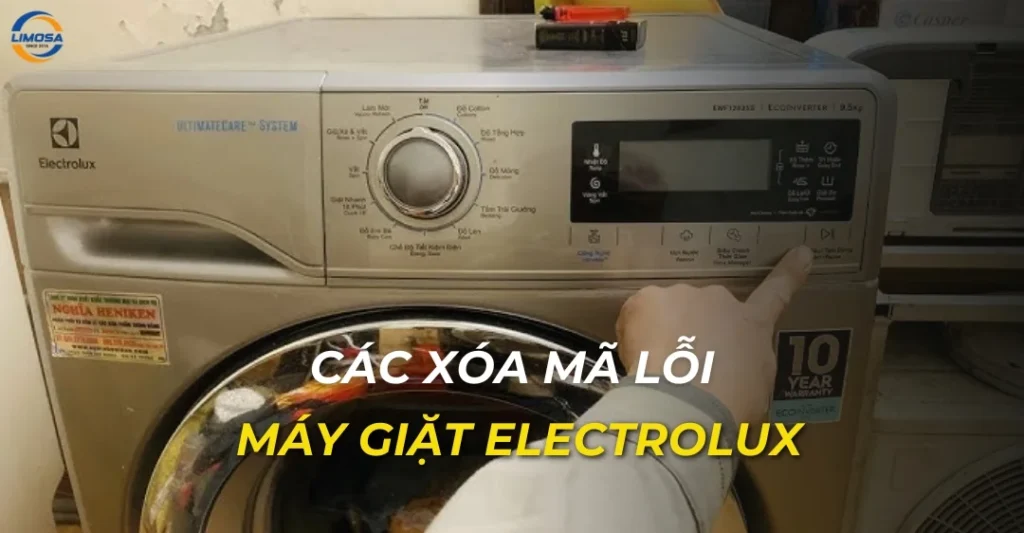 Cách xóa mã lỗi máy giặt Electrolux