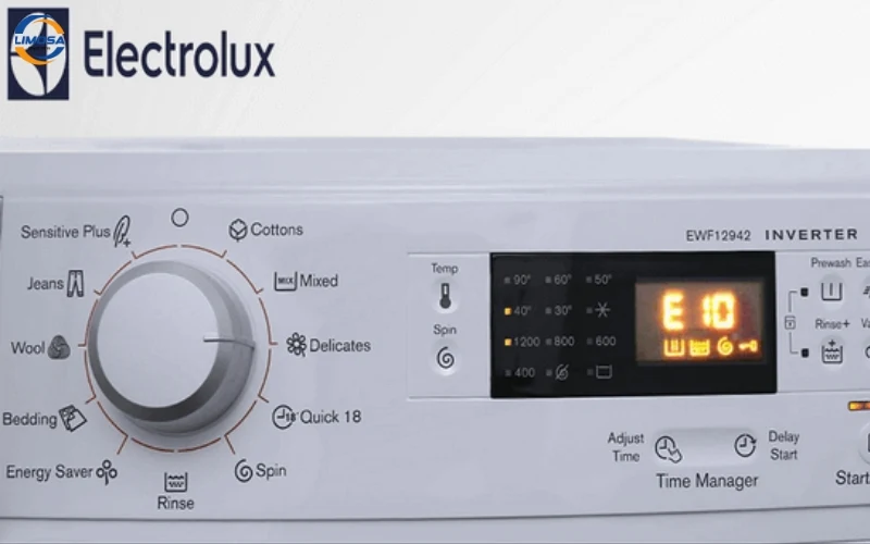 Dấu hiệu nhận biết máy giặt Electrolux đang báo lỗi E10